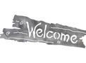 Wood Welcome Sign